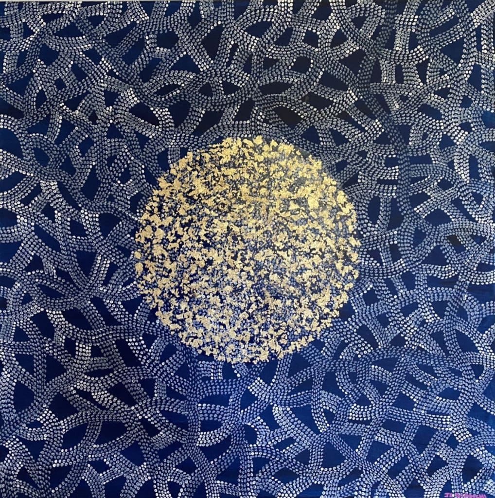 Among the stars. Acrylic on canvas. 90X90cm