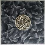 When comes the night 05.Acrylic and gold flakes on canvas. 100X100cm